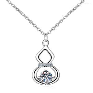 Chaînes AZ142-X Lefei Mode Luxe Classique Frais Moissanite Ensemble De Diamants Belle Gourde Collier Pour Les Femmes 925 Argent Partie Charme Bijoux