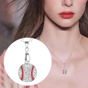 Kettingen Honkbalhangerkettingen Ingelegde strass sleutelbeenketting Sprankelend delicaat ontwerp Persoonlijkheidscharme Prachtige accessoires