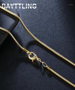 Chains Bayttling 925 Sterling Silver 16/18/20/22/24/26/28/30 inch 2mm Gouden ketting ketting voor vrouwelijke man bruiloft Geschenk sieraden1626471