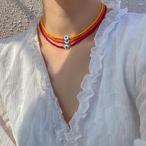 Kains Beach Bikini Color Bead Chain Star Tassel Hanger Ketting voor vrouwen Summer Party Boheemse Choker Jewelry Rave 2023