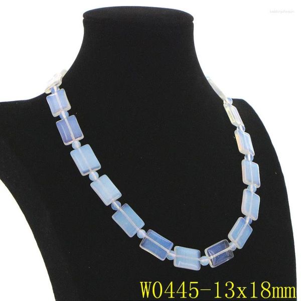 Chaînes Belle Charme Pierre Naturelle Sri Lanka Moonstone Opal 15 Style Collier Court Bijoux Femme Fille Cadeau De Mariage De Noël 18