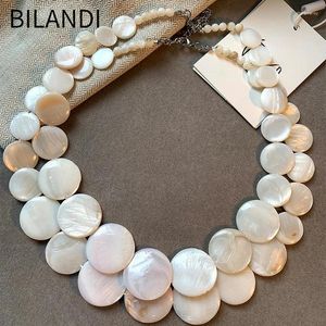 Chaînes Bilandi Fashion Jewelry Tempérament Collier coquille pour femmes Girl Gift 2024 TRENDIER ACCESSOIRES DE DESIGN