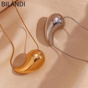 Kettingen Bilandi Moderne Sieraden Europese en Amerikaanse Design Teardrop Hanger Ketting Voor Vrouwen 2024 Trend Accessoires