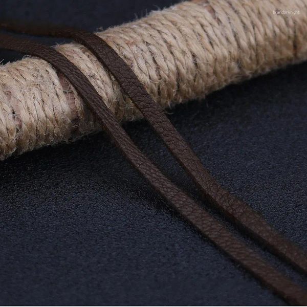 Chaînes Bocai en gros 3mm peau de cerf corde véritable chaîne en cuir perles collier en verre bijoux à bricoler soi-même accessoires