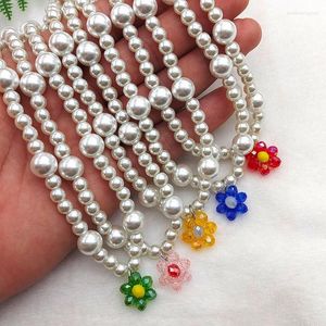 Chaînes bohème collier de perles été perles fleur Hawaii plage bijoux adapté pour dames et filles livraison directe