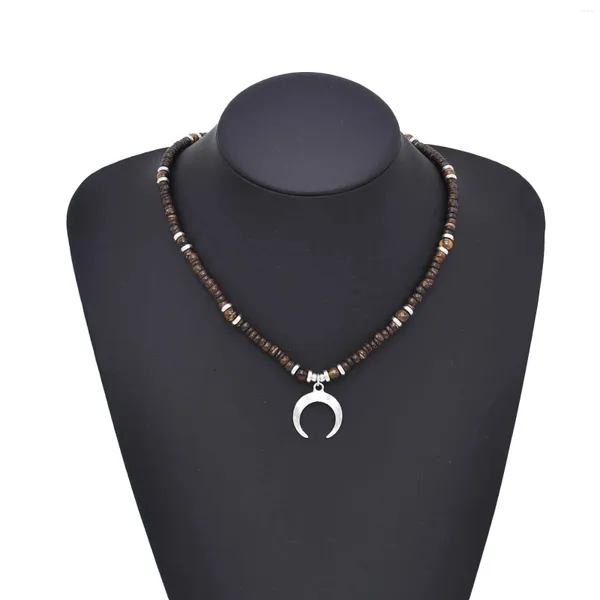 Chaines Bohémien Bohemian Berge Chain de poule Metal Moon Pendant Collier de fête des femmes Bijoux de fête