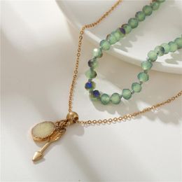 Ketens Boheemse stenen kraal ketting choker ketting voor vrouwen pijl charme handgemaakte kwarts sieraden drop naszyjnik