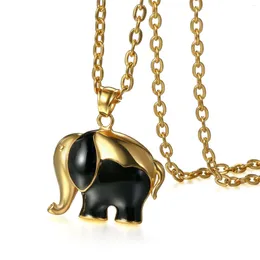 Cadenas BONISKISS Moda para hombre Mini lindo elefante encanto collar de la suerte Mans Animal colgante fiesta gargantilla venta al por mayor regalo de joyería