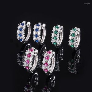 Chaînes Marque Véritable Luxe Véritables Bijoux 2023 S925 Full Body Argent Tiktok Imitation Couleur Trésor Petit Oreille Bouton Diamant Boucle D'oreille