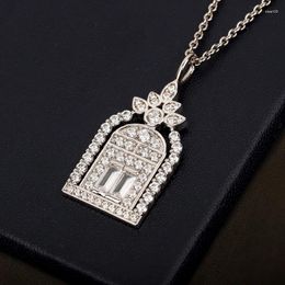 Chaînes Marque Pure 925 Bijoux en argent sterling pour femmes Chanceux Taux Pendentif Boule Collier Coloré Pierre Fête 45cm Collier