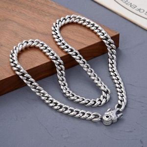 Cadenas Buddhastone cadena cubana de moda 925 collar de plata tailandesa marca Clip hombres estrella música electrónica ancla Rock Accesorios