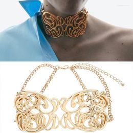 Cadenas mariposa cuello cadena exagerar Metal mujer collar letra clavícula Cool Girl Torques femeninos
