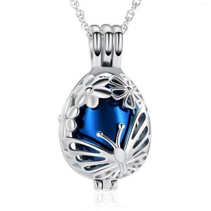 Kettingen Vlinder Urn Ketting Voor As Holle Teardrop Crematie Sieraden Vrouwen Mannen Gedenkteken Aandenken Medaillon Hanger