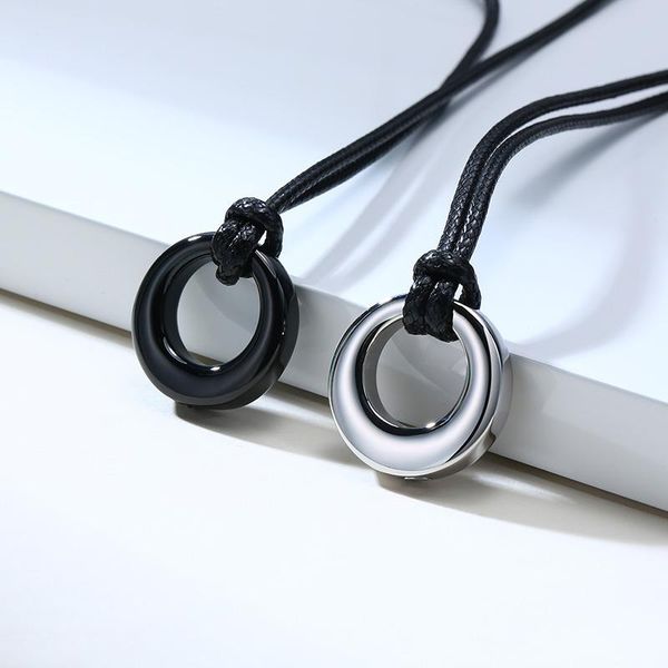 Chaines Colliers de vie creux décontractés pour hommes Femmes Vis en acier inoxydable Éternité Urne Pendant Centes commémoratives