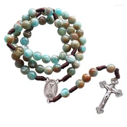 Ketens katholieke rozenkrans christelijk voor kruis ketting handgeweven ornament hiphop druppel