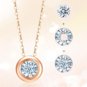 Chaînes Chaîne Pendentif Au750 Collier En Or Pour Envoyer Petite Amie 18k Diamant Collier Féminin Minimaliste Clavicule