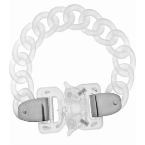 Cadenas Cadenas 1017 Alyx 9Sm Pulseras transparentes Hombres Mujeres Pulsera de cadena clásica Joyería de seguridad de plástico mate de alta calidad9153650 Dr Dh28T