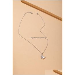 Chaînes Chaînes Collier Sier pour femmes 2022 Alliage de mode Étoile Papillon Simple Tempérament Chaîne de clavicule Ne se décolore pas Bijouxchain Dhbhw