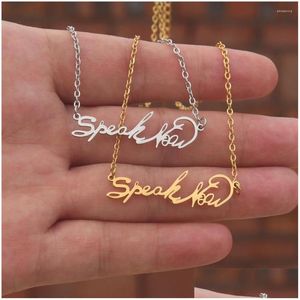 Kettingen Kettingen Taylor 1989 Ketting Roestvrij Staal Chian Speak Now Dames Minnaar Accessoires Cadeaus Voor Swiftie Fans Drop Delivery Jewelr Ots5E