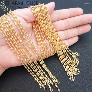 Kettingen Charmhouse Geel Gold GP -ketting Kettingen voor vrouwen 18 inch Watergave ketting ketting koker choker bruiloft bruids sieraden geschenken