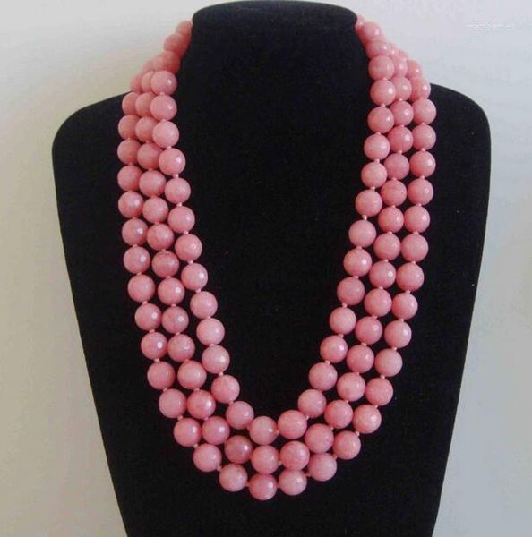 Chaînes Charmant 10 Mm Rose Perle Collier 18/36/50 Pouces