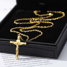 Ketens Christian Jezus Kruisketting voor vrouwen mannen roestvrijstalen ketens Choker religie kruis hangers sieraden gebedsdoop geschenken d240509