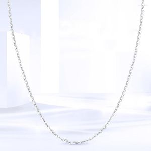 Cadenas clásicas cadena básica 100% Real 925 collar de plata esterlina para mujeres ajustable 45cm O-Chain joyería fina colgante de moda