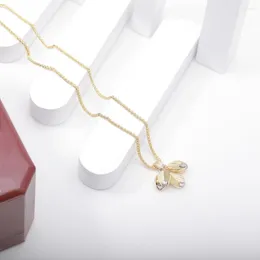 Cadenas Collar de abeja en grano de café Los estilos de moda elegantes dorados no se duplican Regalos de cumpleaños navideños de alta calidad