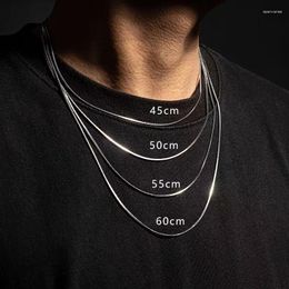 Cadenas Collar Hombre en joyería Collar para hombres mujeres titanio acero cadena Collier accesorios Hip Hop gargantillas Corrente Masculina