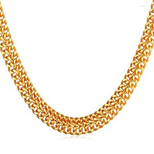 Cadenas Collare Cadena de malla Collar de hombre Oro rosa / Oro / Plata Color 6 mm de ancho Joyería al por mayor N133