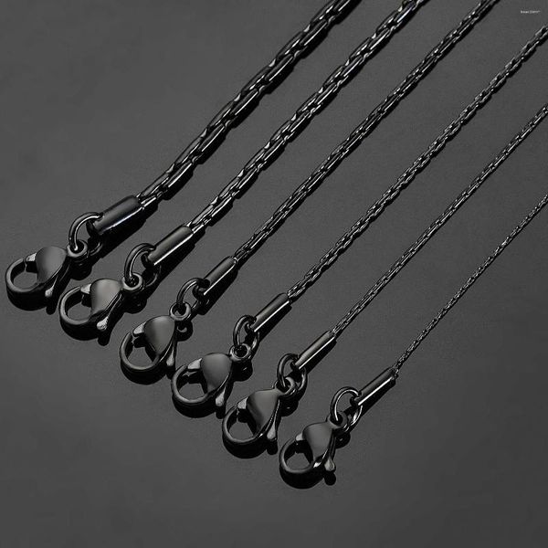 Chaînes Cool en acier inoxydable chaîne noire marteau cercle collier étanche hip rap bijoux