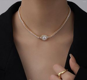 Ketens koper vergulde zirkoon simple één stuk trending producten ketting voor vrouwen mode-sieraden