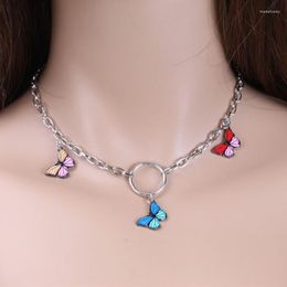 Ketens paar cadeau punkstijl vlinder hanger choker ketting harajuku sieraden dames kraag gothic hiphop mujer