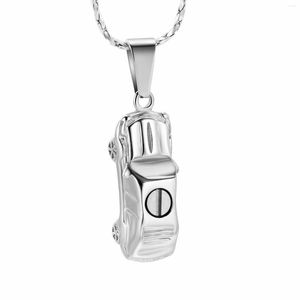 Chaînes Crémation Bijoux Pour Cendres Petite Voiture Forme Urne Pendentifs Titulaire Mémorial Souvenir Collier Femmes Hommes