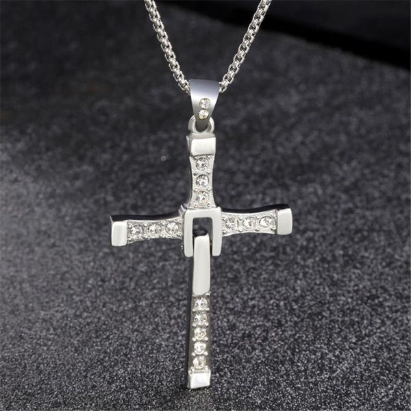 Chaînes Croix Pendentif Collier The Fast And Furious Dominic Toretto Mode Film Bijoux En Acier Inoxydable Jésus Mâle Colliers GiftChains