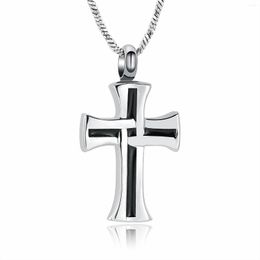 Chains Cross Urn Collier pour cendres Femmes Femmes Men Memorial Versets commémoratifs Crémation Jewelry Pendant