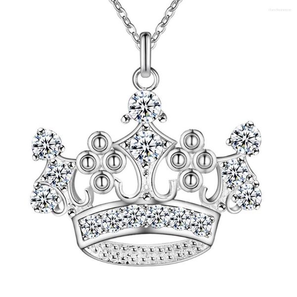 Chaînes Couronne Belle Brillant En Gros Argent Plaqué Collier Vente Colliers Pendentifs / QIFOSUHA CUDQXXTP