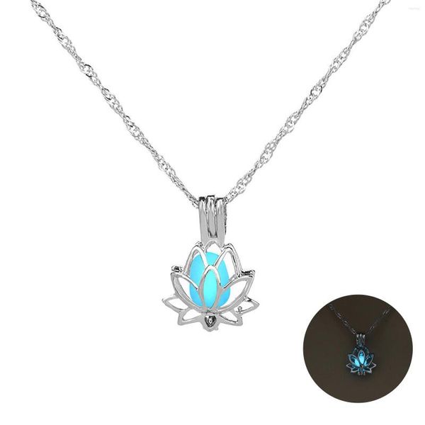 Chaînes Cristal Creux Collier Lumineux Out Femmes Mode Pendentif Fleur Colliers Cravate Pour En Vrac