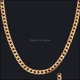 Cadenas Cuban Link Chain Necklace Curb For Men Jewelry Corrente De Prata Mascina Venta al por mayor Miami Mens Vipjewel Drop Delivery Vipjewel Dhis1