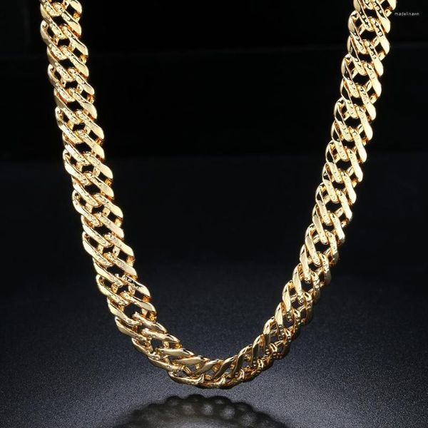 Cadenas collar de cadena de eslabones cubanos para hombres y mujeres estilo Hiphop 22 pulgadas grueso gargantilla collares joyería de moda al por mayor N058