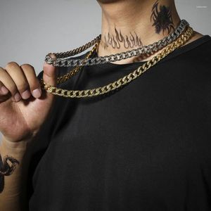 Kettingen Cubaanse ketting Ingelegd Zirkonia Hip Hop Rock Chain Persoonlijkheid Europese en Amerikaanse Stedelijke Mode Heren Sieraden