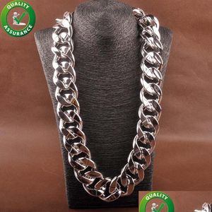 Ketens Curb Cuban Link Chain Hip Hop Jewelry Mens Dik Long Designer ketting mode grote dikke vintage vintage choker ijs uit ra dhgarden dhyfq