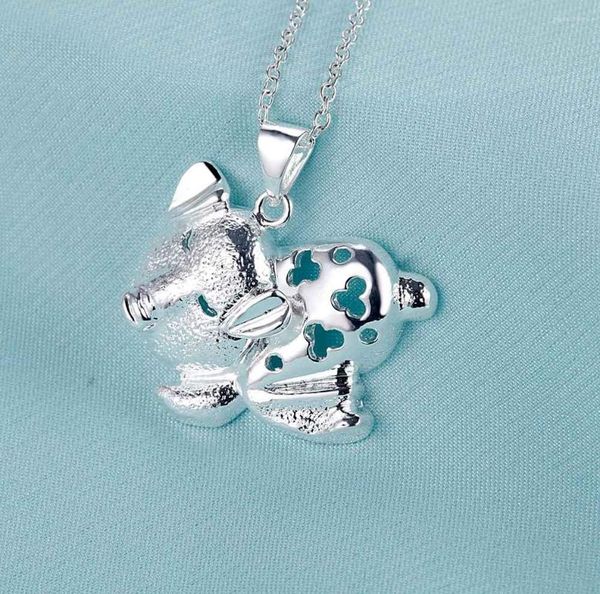 Chaînes mignon Animal dessin animé Sterling-argent-bijoux collier vente argent colliers pendentifs/NXTRAMRL PEZYYDDW