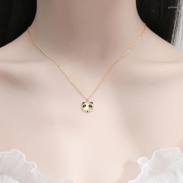 Cadenas lindo collar de Panda cadena de estilo de moda 2022 mujeres damas regalo de fiesta de boda accesorios de joyería de lujo Color oro
