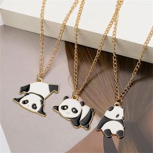 Chaînes mignon Panda pendentif collier pour femmes et hommes 2023 tendance chaîne bijoux voyage Souvenir cadeau accessoires