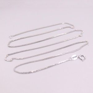 Chaines D pur 18kt White Gold Womor Collier Lucky Wheat Foxtail cha￮ne 1,3-1,5g 17,7 pouces 0,8 mmw cadeau de bijoux