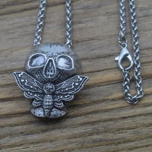 Chaînes Tête Morte Crâne Papillon Papillon Collier Halloween Cadeau Bijoux Mystérieux