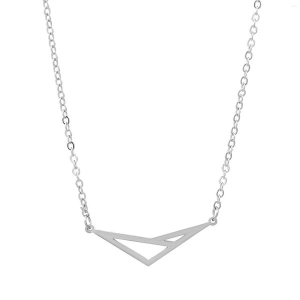 Chaînes Design incrusté Simple femmes bijoux collier dames pendentif cadeau bascule diamant colliers ras du cou pour