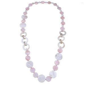 Chaînes Design Pinkwhite Collier De Coquillage Naturel Ensembles Fille Bijoux Pour La Fête