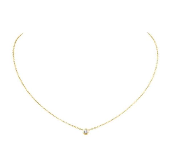 Chaines Designer Jewelry Gold Silver Cubic Zirconia Diamants Legers Love Collier For Women Girls Collier Bijoux Femme8810219